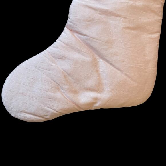 NEW Neiman Marcus Blush Pink Beaded Christmas Stocking Luxury Holiday Decor - Picture 10 of 15